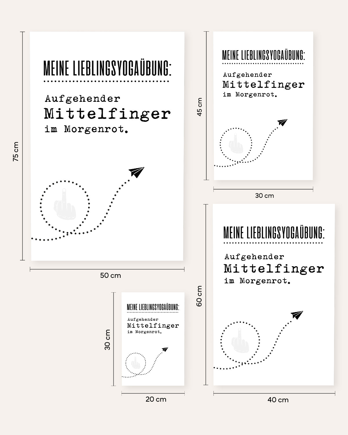 Aufgehender Mittelfinger - Poster Poster Lieblingskollegen®