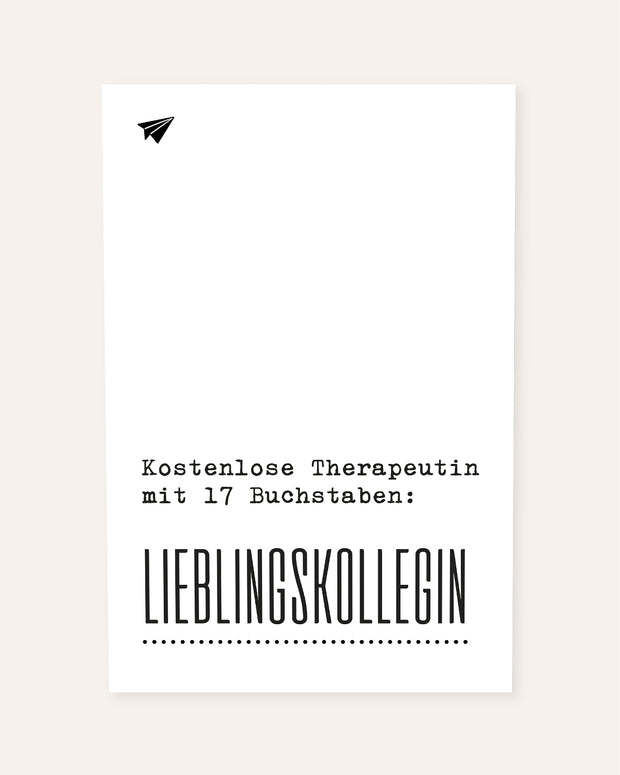 Kostenlose Therapeutin - Poster Poster Lieblingskollegen