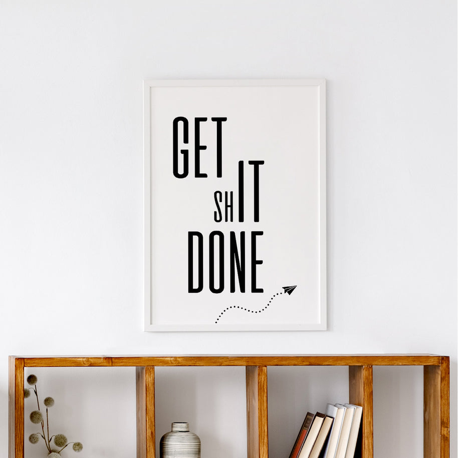 Poster mit Spruch Arbeit Geschenk 