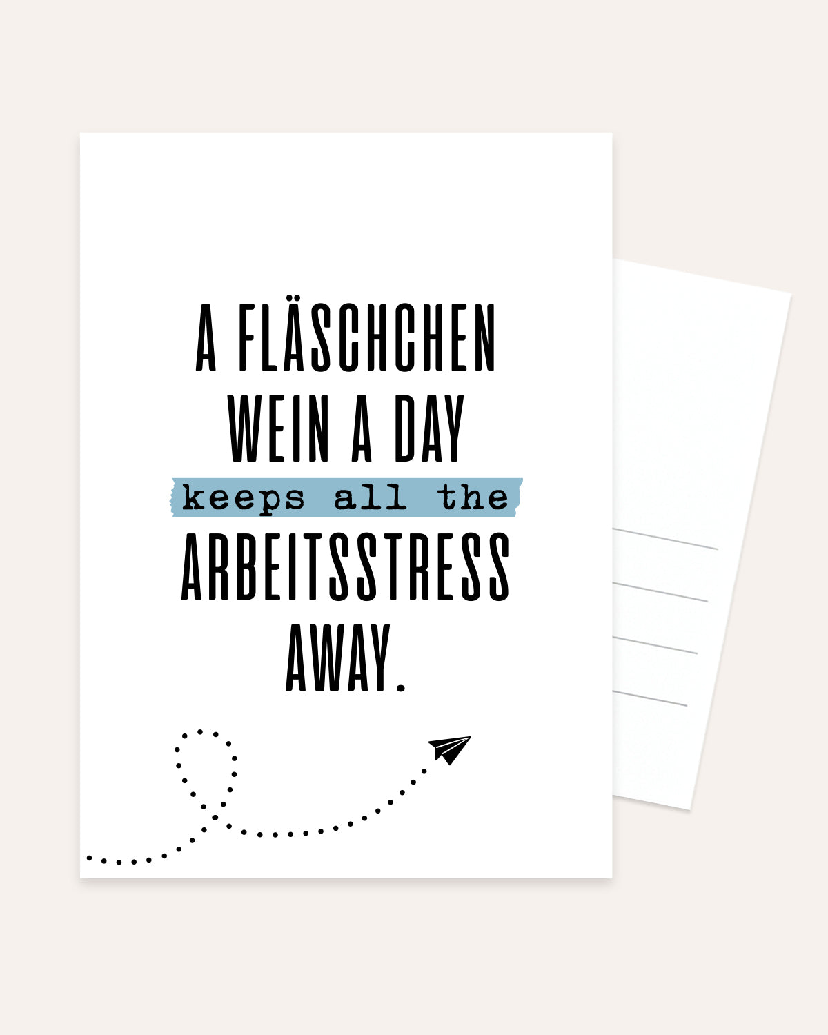 Fläschchen Wein - Postkarte Postkarte Lieblingskollegen®