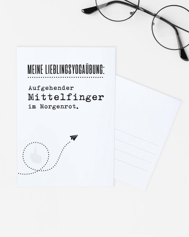 Aufgehender Mittelfinger - Postkarte