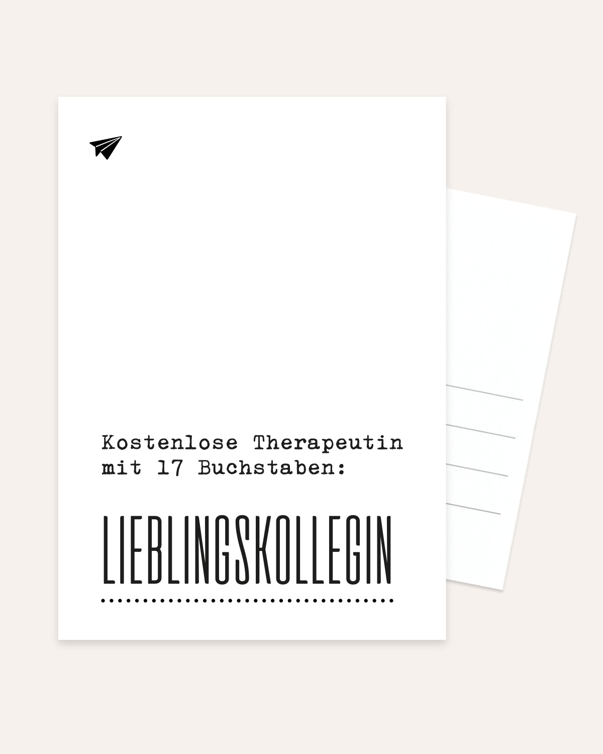 Kostenlose Therapeutin - Postkarte Postkarte Lieblingskollegen®