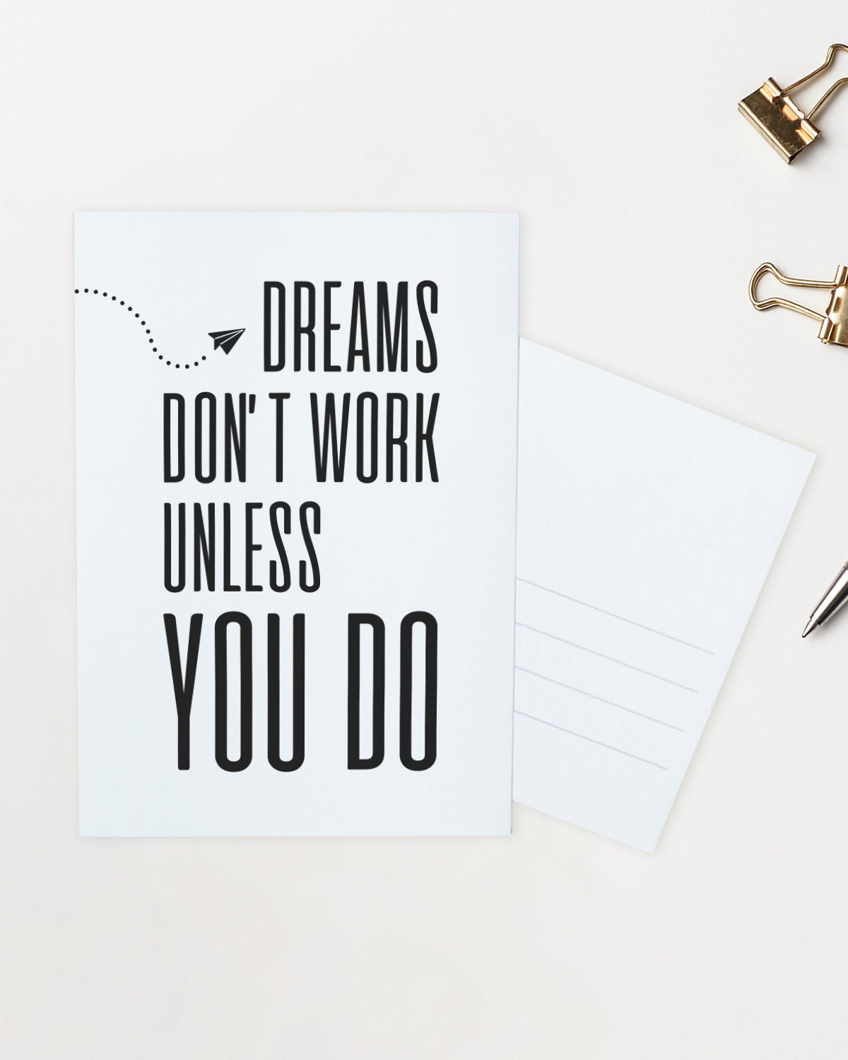 Dreams don't work - Postkarte Postkarte Lieblingskollegen®
