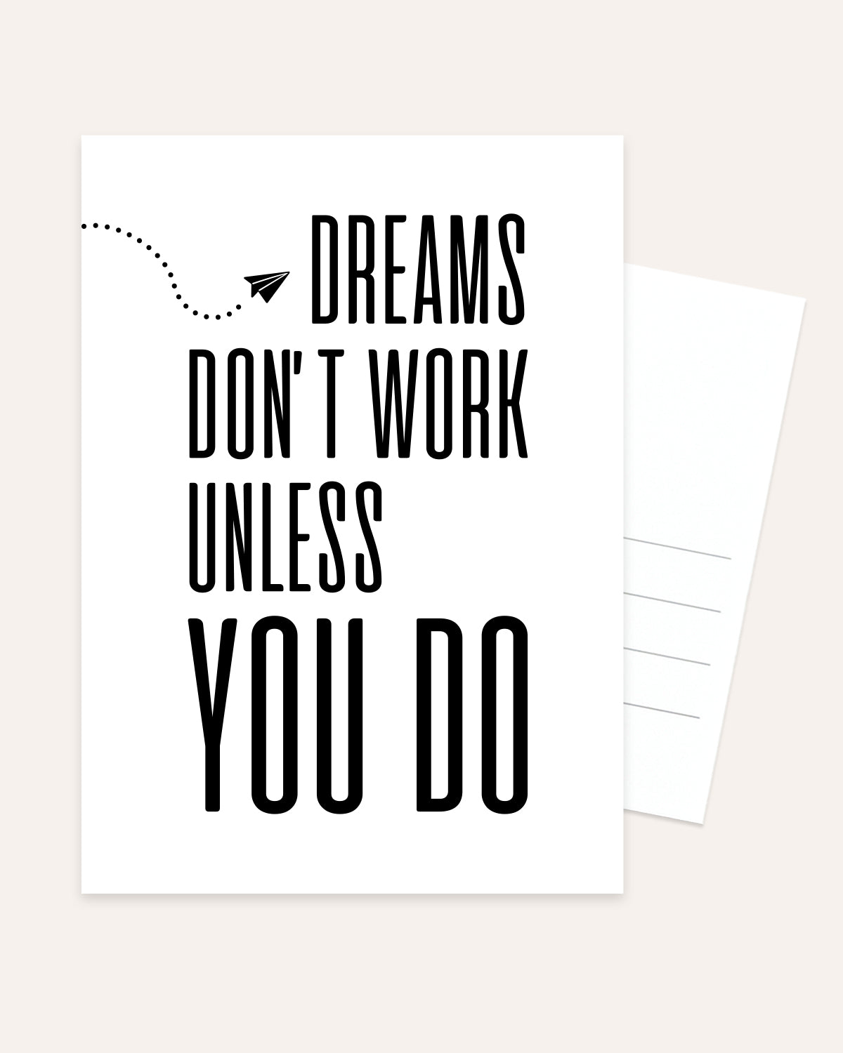 Dreams don't work - Postkarte Postkarte Lieblingskollegen®