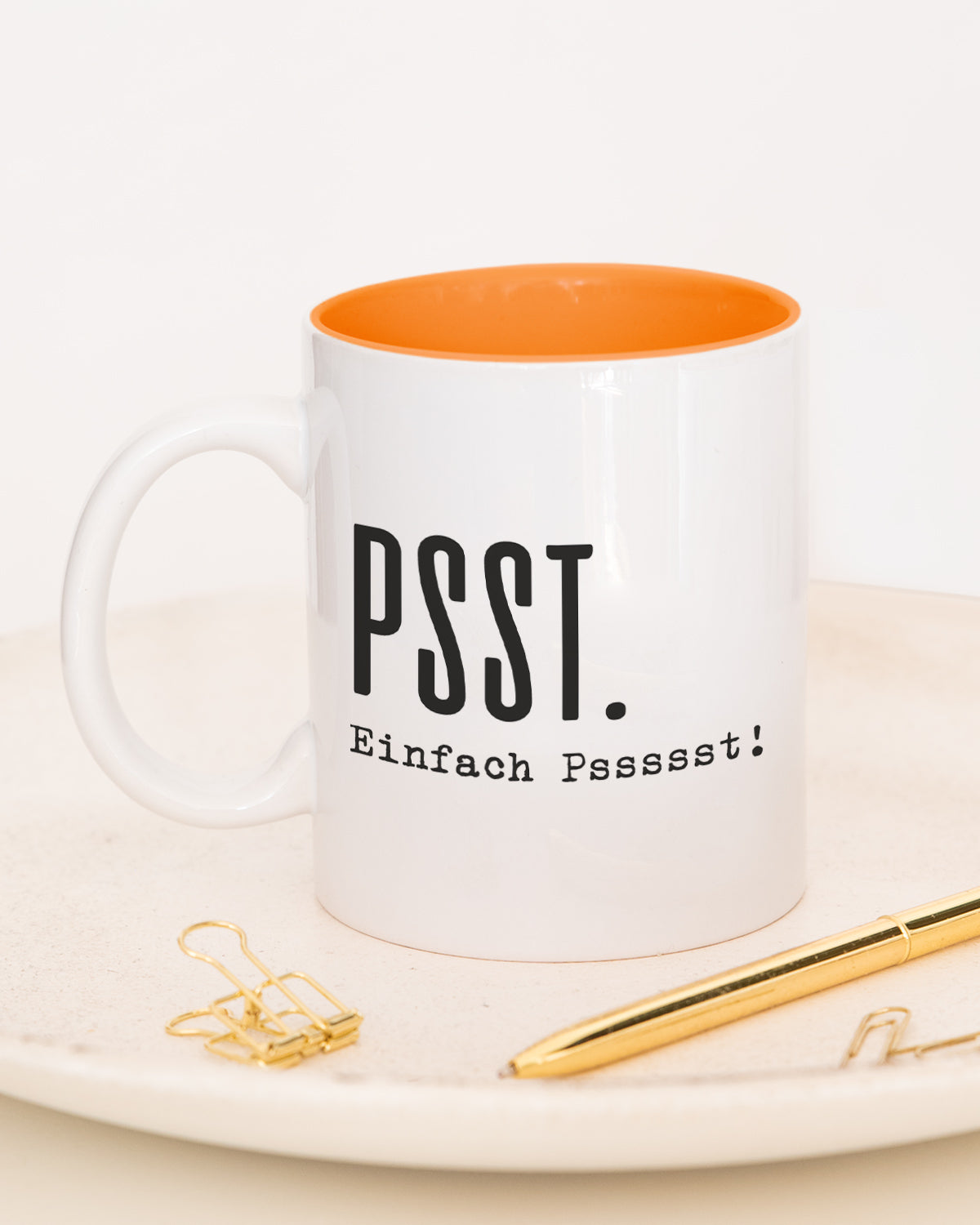 Psst. - Tasse Orange Tasse Lieblingskollegen®