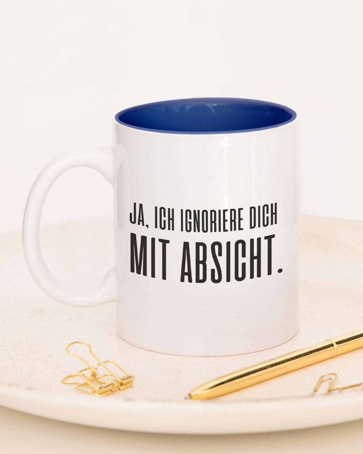 Mit Absicht - Tasse Dunkelblau Tasse Lieblingskollegen®