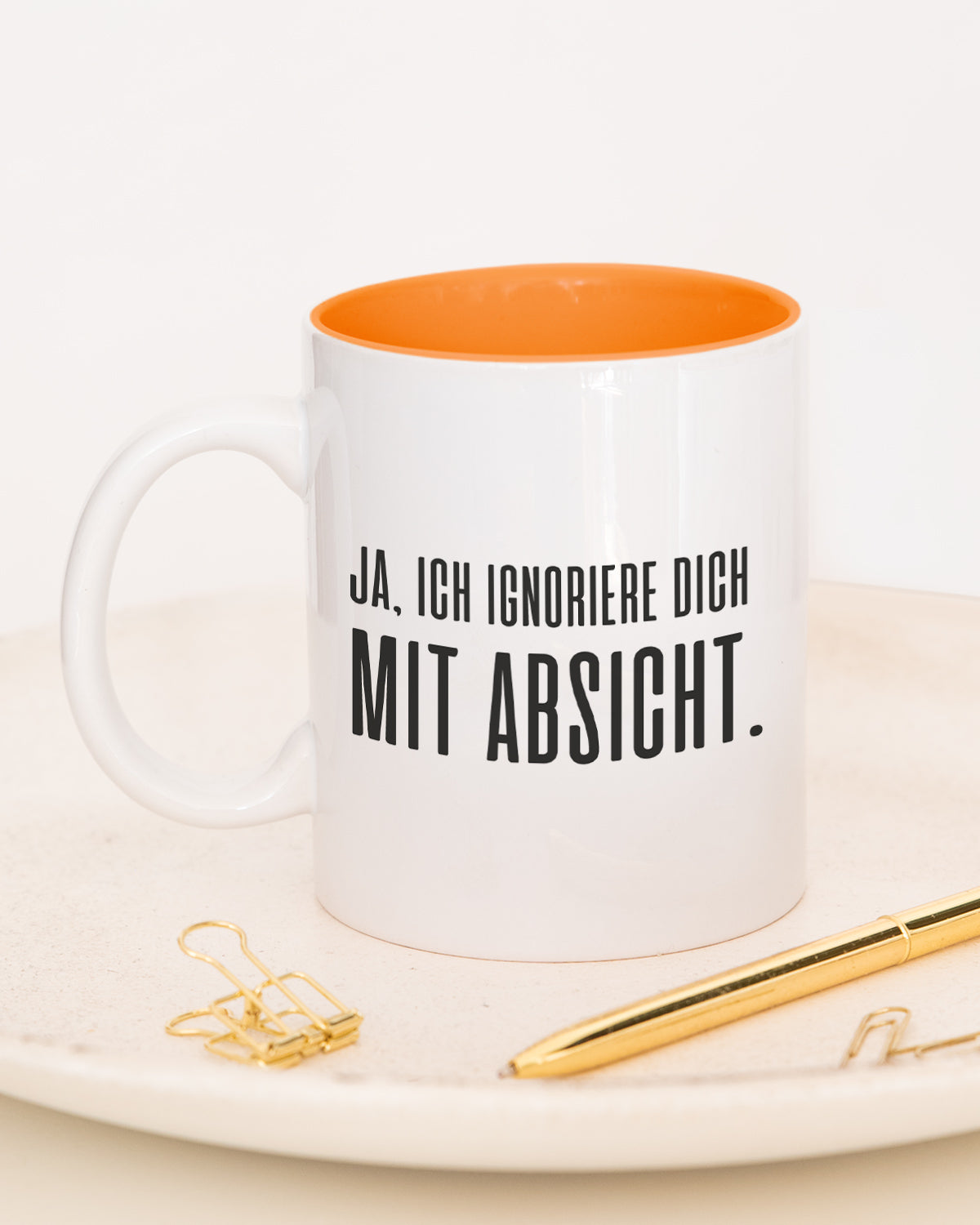 Mit Absicht - Tasse Orange Tasse Lieblingskollegen®