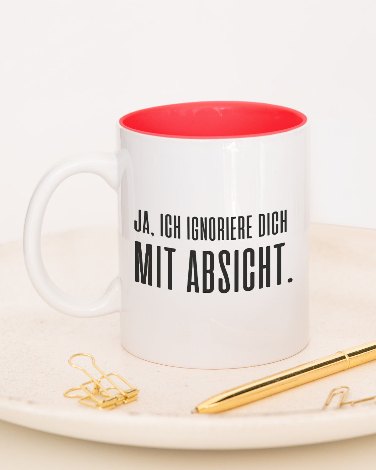 Mit Absicht - Tasse Rot Tasse Lieblingskollegen®