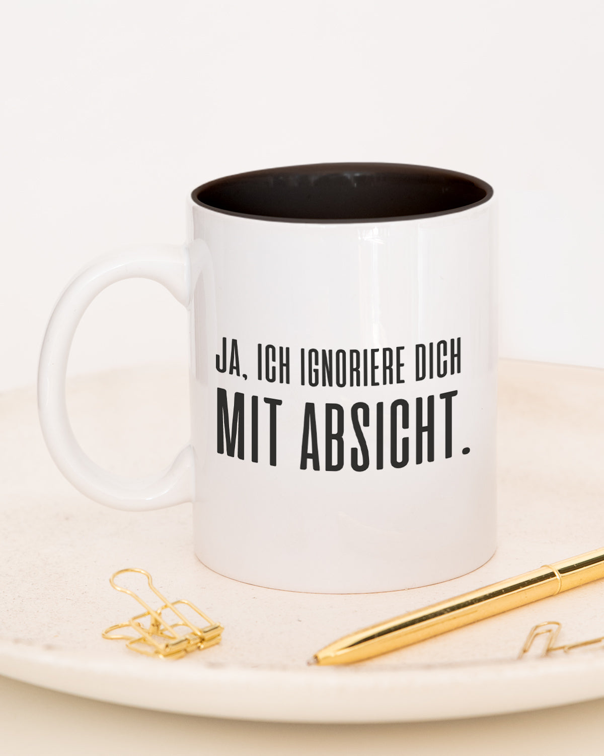 Mit Absicht - Tasse Schwarz Tasse Lieblingskollegen®