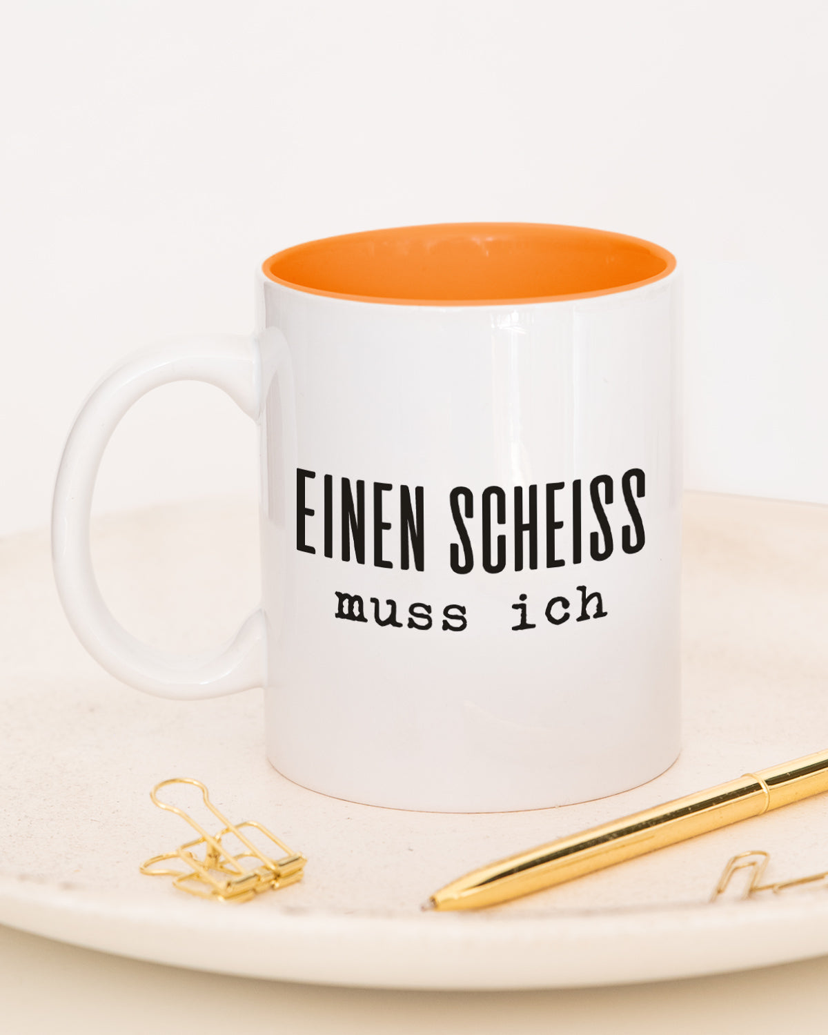 Einen Scheiß - Tasse Orange Tasse Lieblingskollegen®