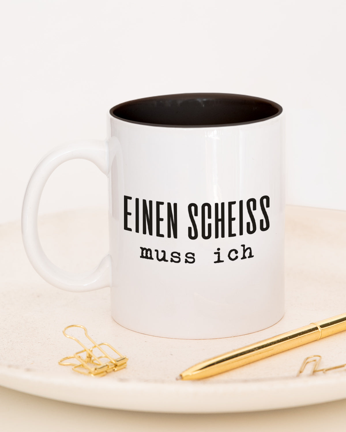 Einen Scheiß - Tasse Schwarz Tasse Lieblingskollegen®