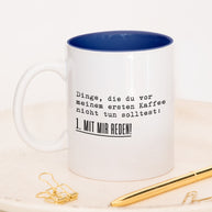 Mit mir reden - Tasse Dunkelblau Tasse Lieblingskollegen