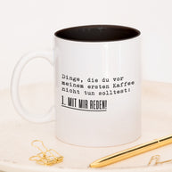 Mit mir reden - Tasse Schwarz Tasse Lieblingskollegen