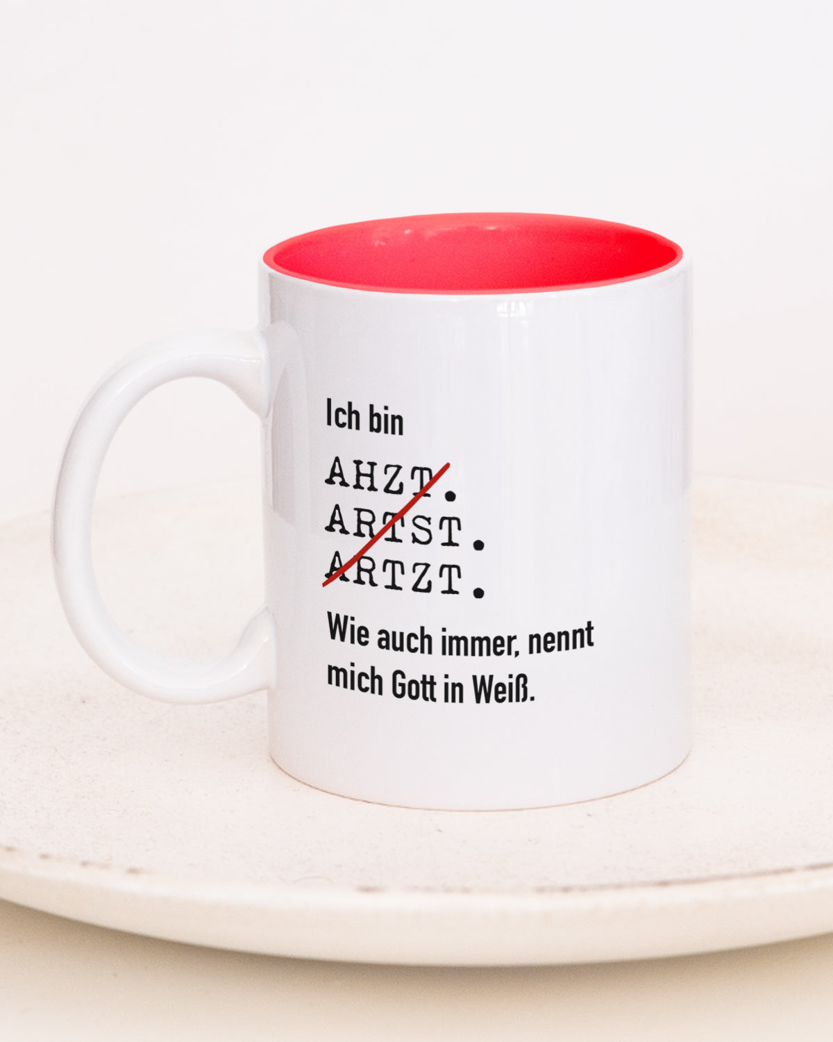 Ich bin Arzt/Ärztin - Tasse Arzt Rot Lieblingskollegen®