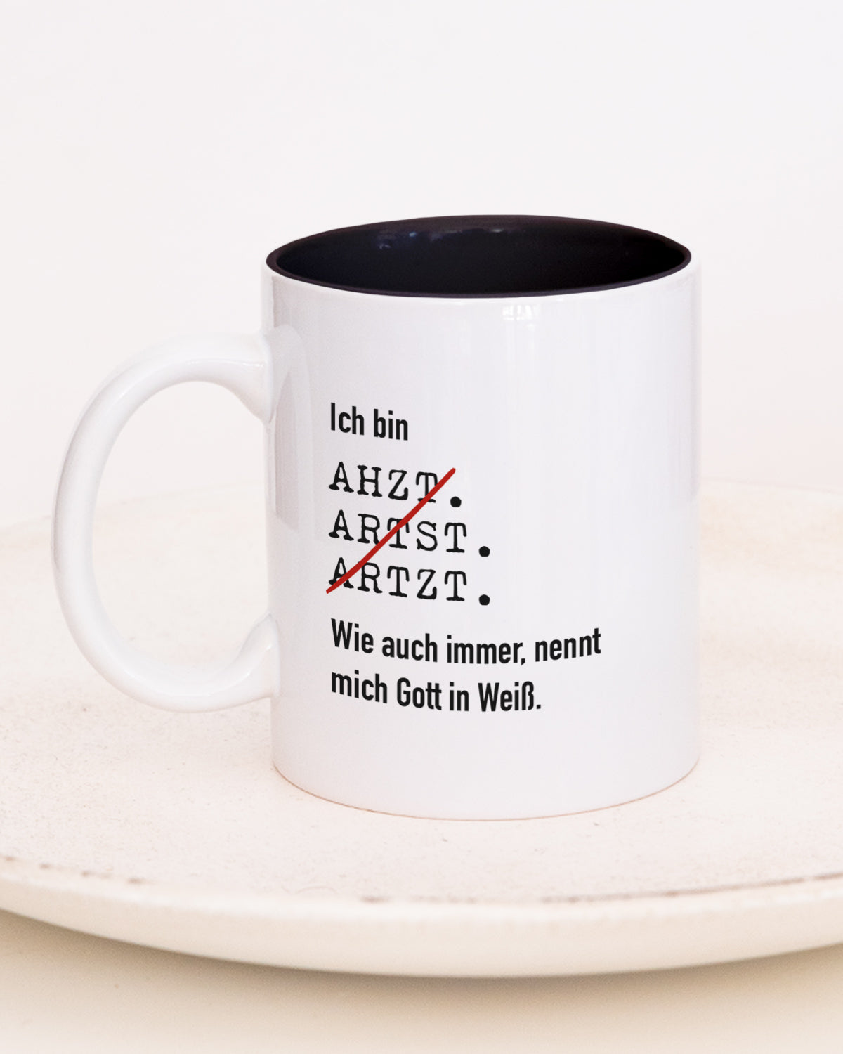 Ich bin Arzt/Ärztin - Tasse Arzt Schwarz Lieblingskollegen®