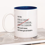Ich bin Erzieher/in - Tasse Erzieher Dunkelblau Tasse Lieblingskollegen®