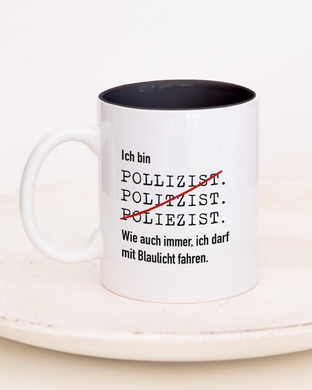Ich bin Polizist/in - Tasse Polizist Schwarz Tasse Lieblingskollegen®
