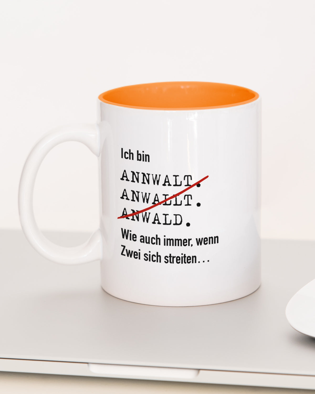 Ich bin Anwalt/Anwältin - Tasse Anwalt Orange Tasse Lieblingskollegen®