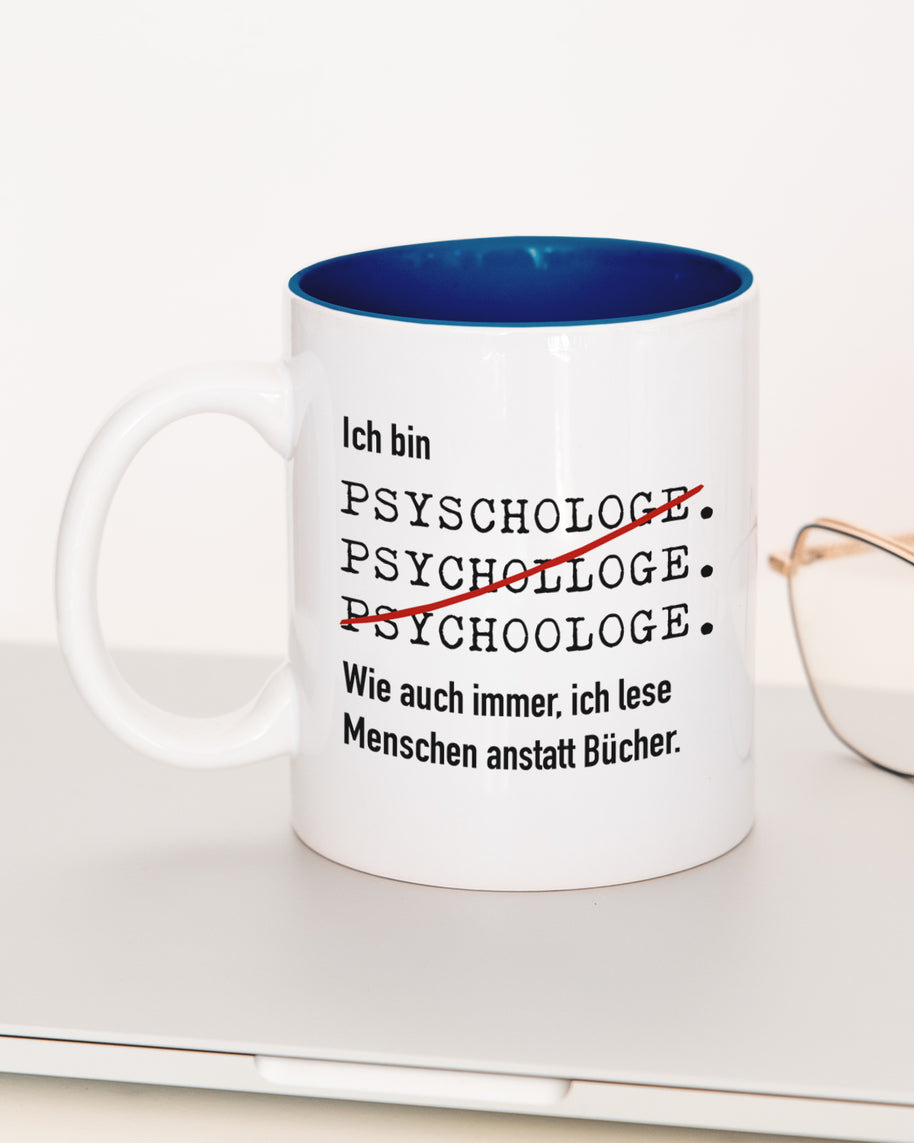 Ich bin Psychologe/in - Tasse Psychologe Dunkelblau Tasse Lieblingskollegen®