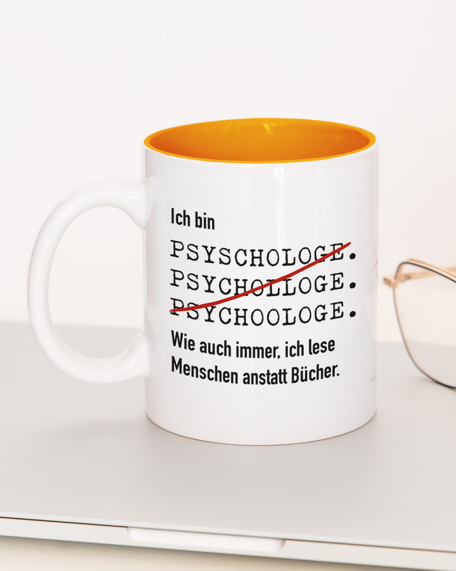 Ich bin Psychologe/in - Tasse Psychologe Orange Tasse Lieblingskollegen®