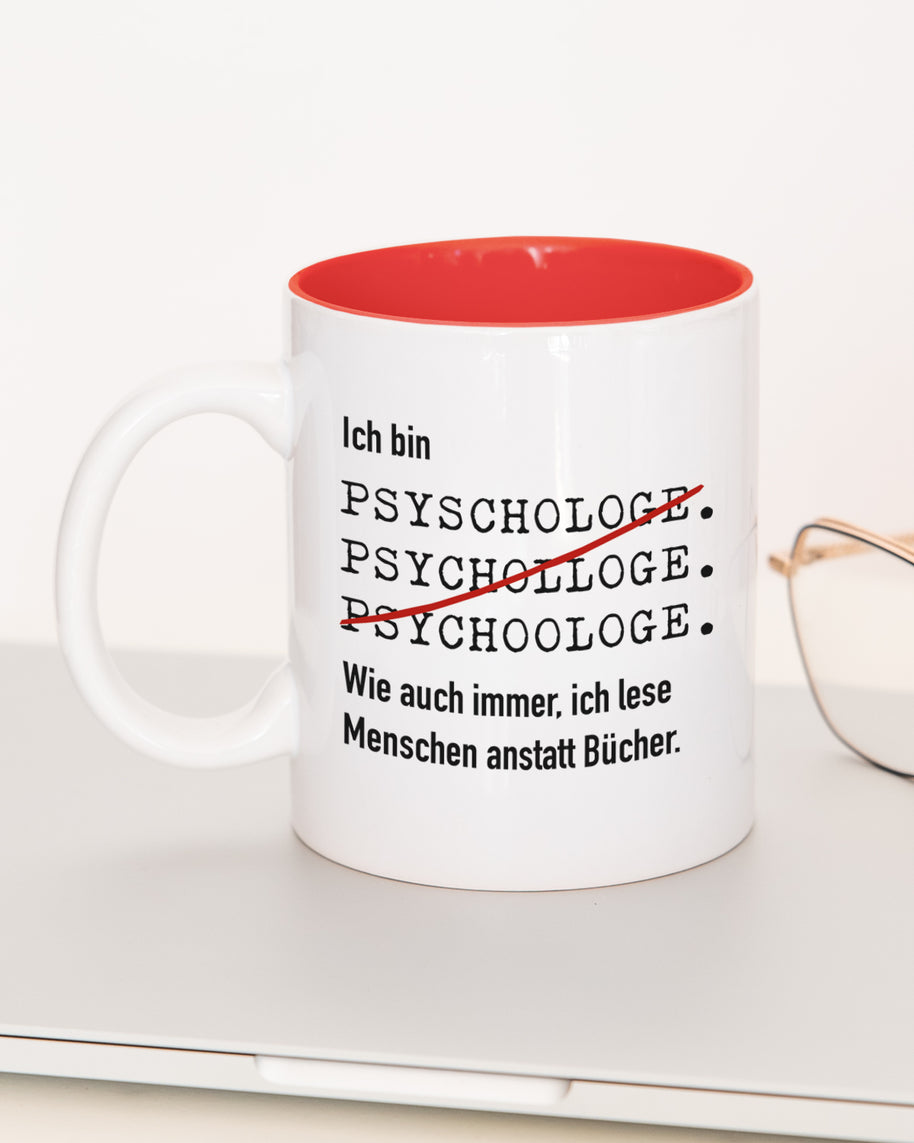 Ich bin Psychologe/in - Tasse Psychologe Rot Tasse Lieblingskollegen®