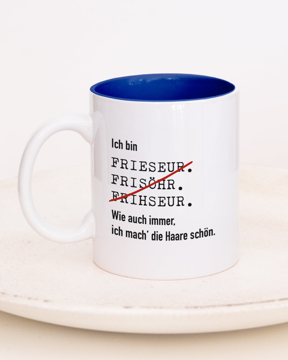 Ich bin Friseur/in - Tasse Friseur Dunkelblau Tasse Lieblingskollegen®