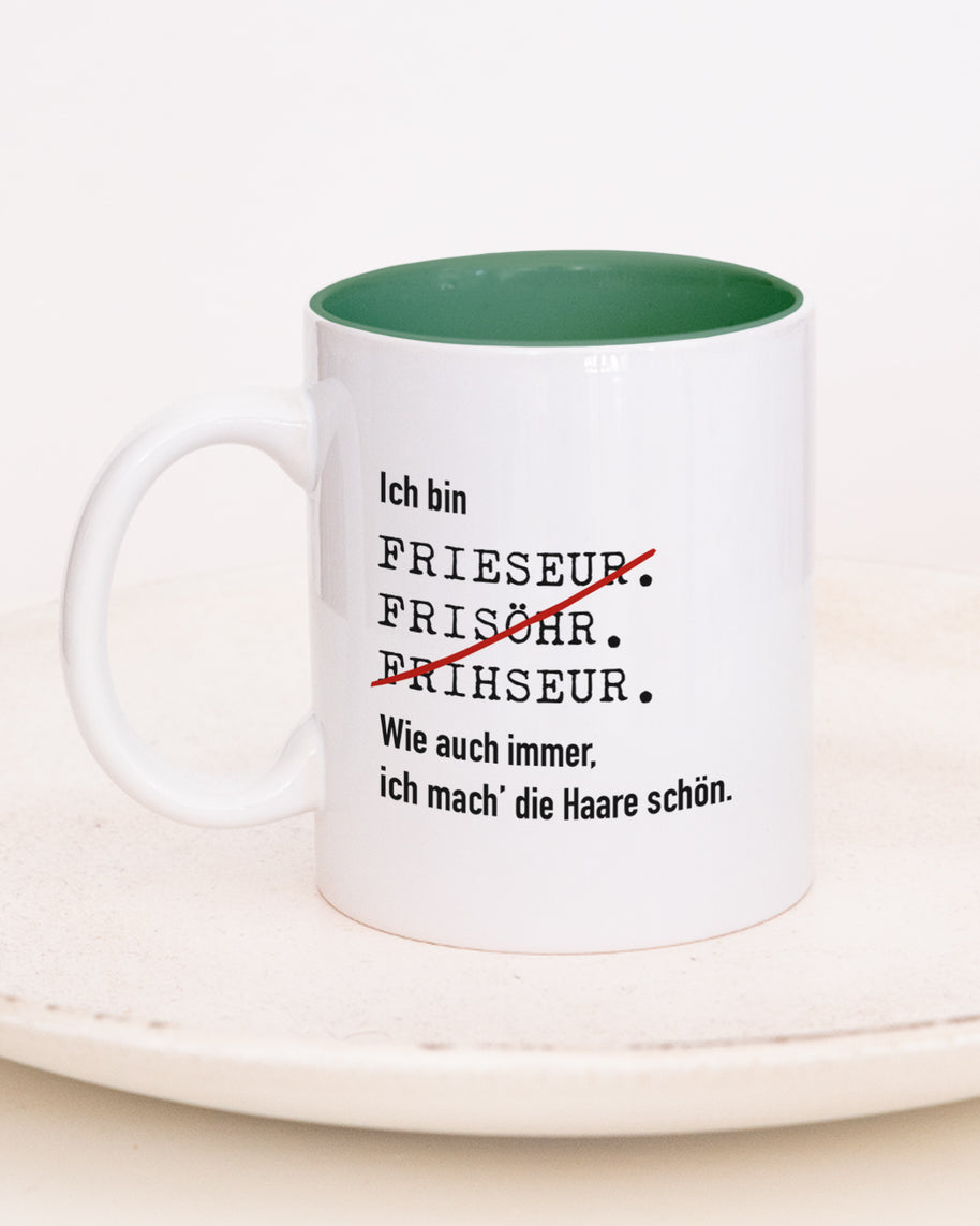 Ich bin Friseur/in - Tasse Friseur Dunkelgrün Tasse Lieblingskollegen®