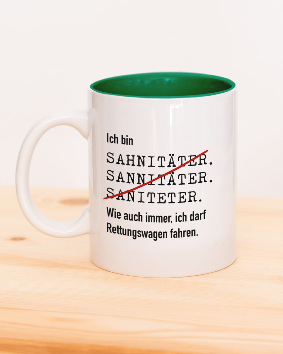 Ich bin Sanitäter/in - Tasse Dunkelgrün Tasse Lieblingskollegen®