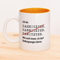 Ich bin Sanitäter/in - Tasse Orange Tasse Lieblingskollegen®