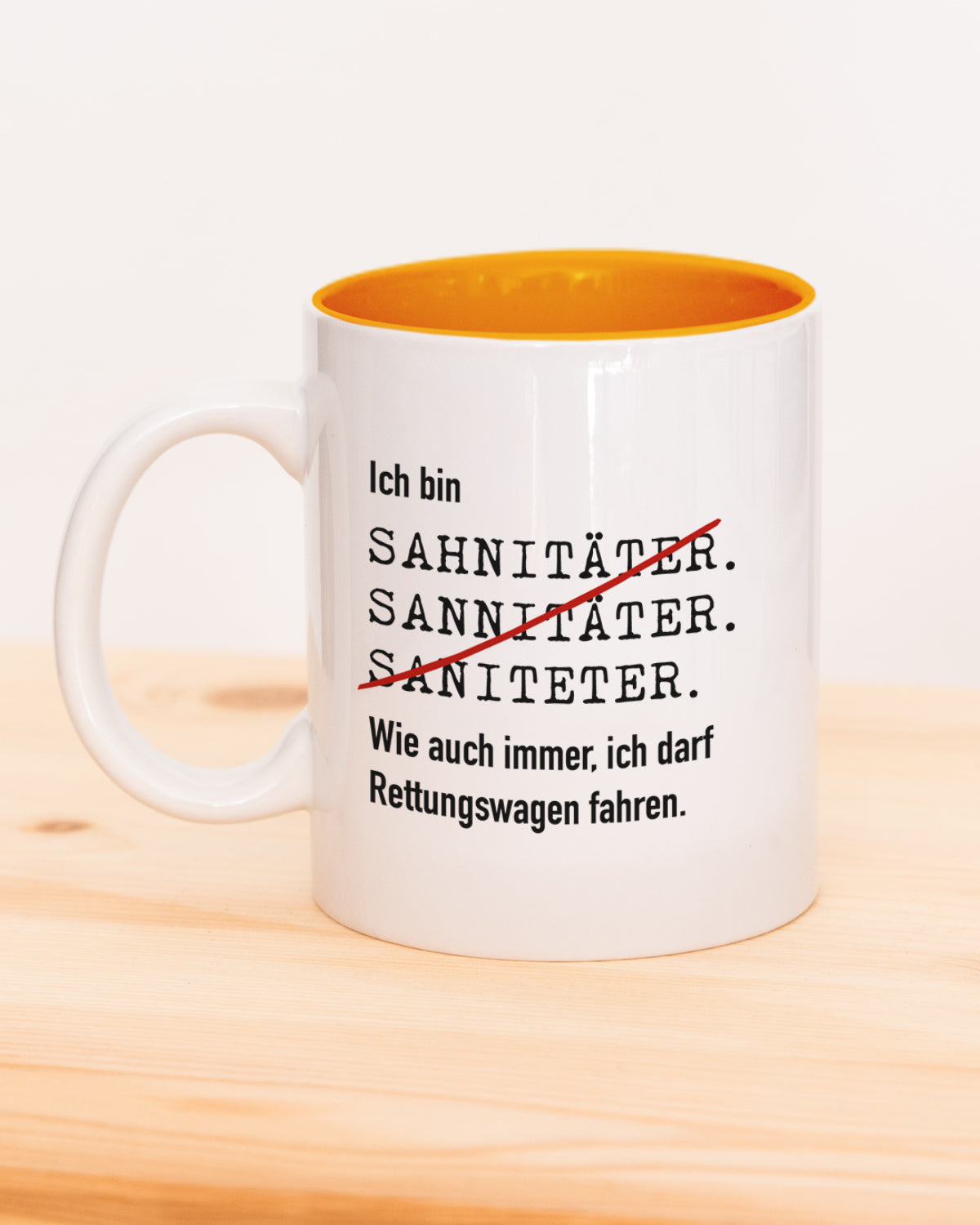 Ich bin Sanitäter/in - Tasse Orange Tasse Lieblingskollegen®