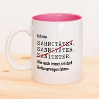 Ich bin Sanitäter/in - Tasse Pink Tasse Lieblingskollegen®