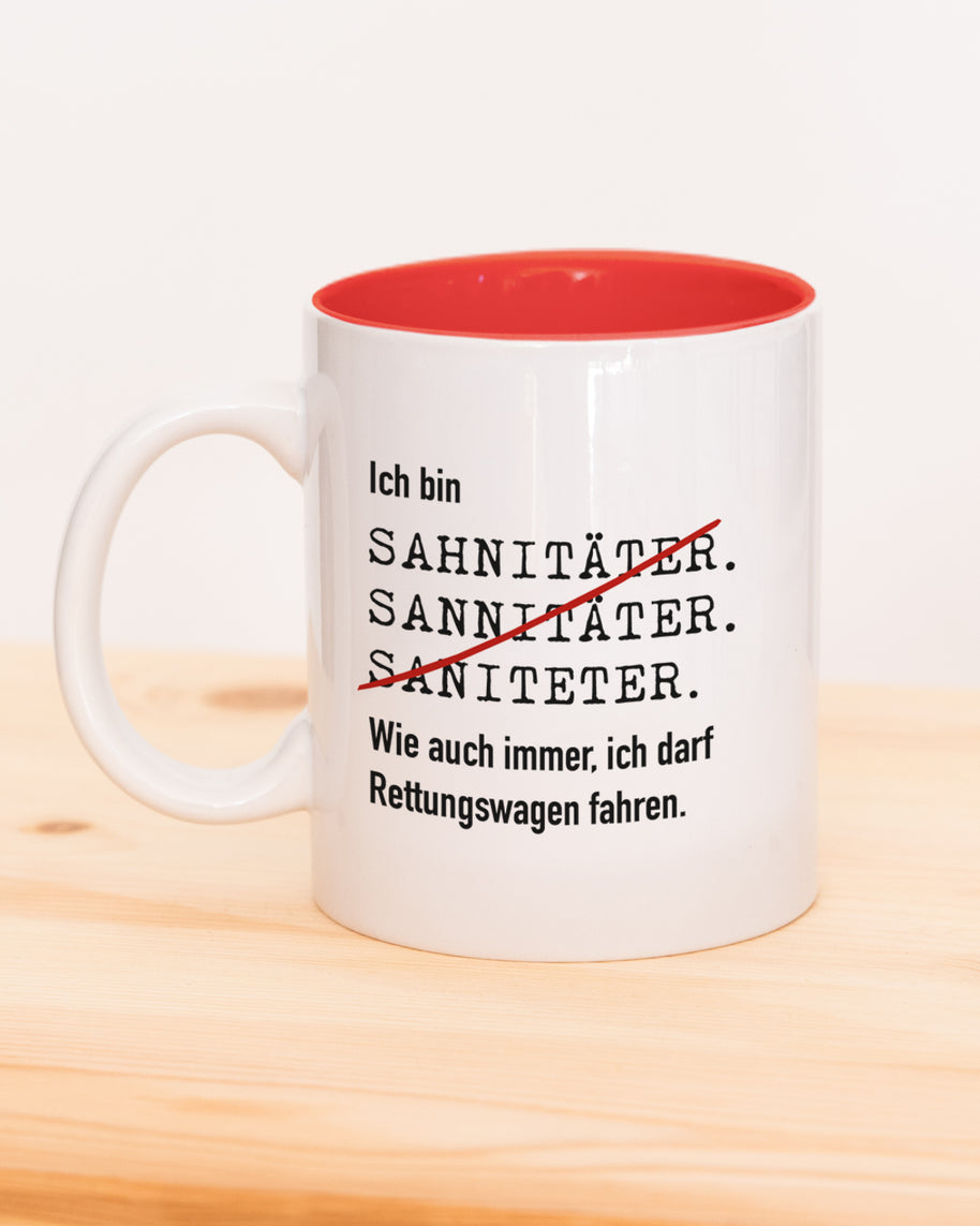 Ich bin Sanitäter/in - Tasse Rot Tasse Lieblingskollegen®