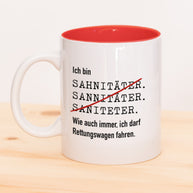 Ich bin Sanitäter/in - Tasse Rot Tasse Lieblingskollegen®