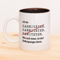 Ich bin Sanitäter/in - Tasse Schwarz Tasse Lieblingskollegen®