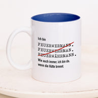 Ich bin Feuerwehrmann/-frau - Tasse Feuerwehrmann Dunkelblau Tasse Lieblingskollegen®
