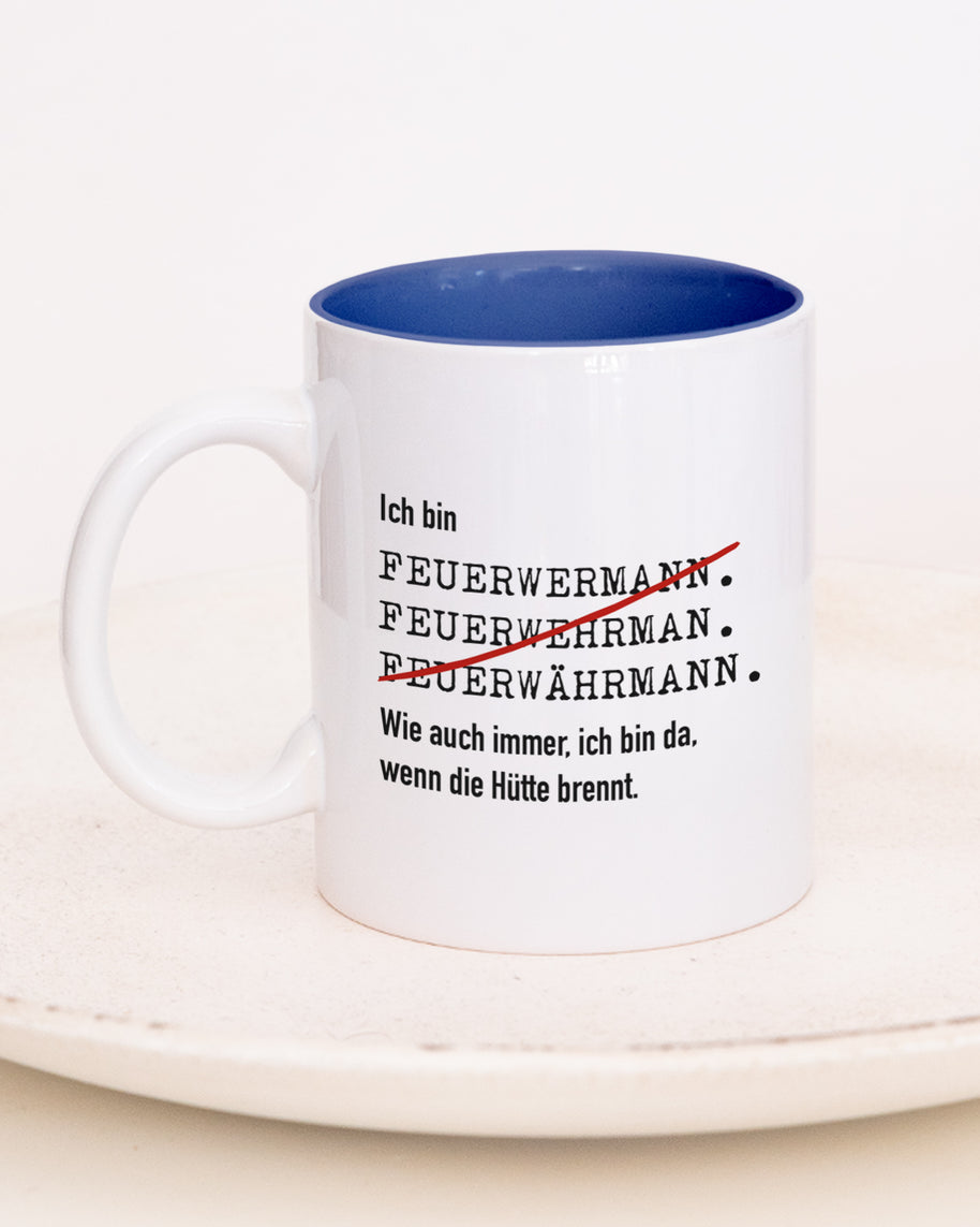 Ich bin Feuerwehrmann - Tasse Dunkelblau Tasse Lieblingskollegen®