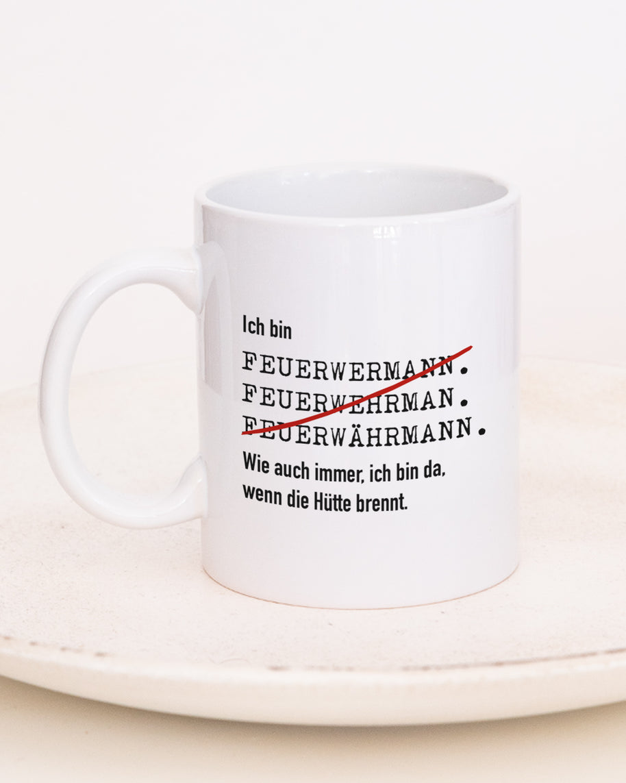 Ich bin Feuerwehrmann/-frau - Tasse Feuerwehrmann Weiß Tasse Lieblingskollegen®