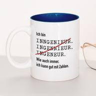 Ich bin Ingenieur/in - Tasse Ingenieur Dunkelblau Tasse Lieblingskollegen®