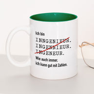 Ich bin Ingenieur/in - Tasse Ingenieur Dunkelgrün Tasse Lieblingskollegen®