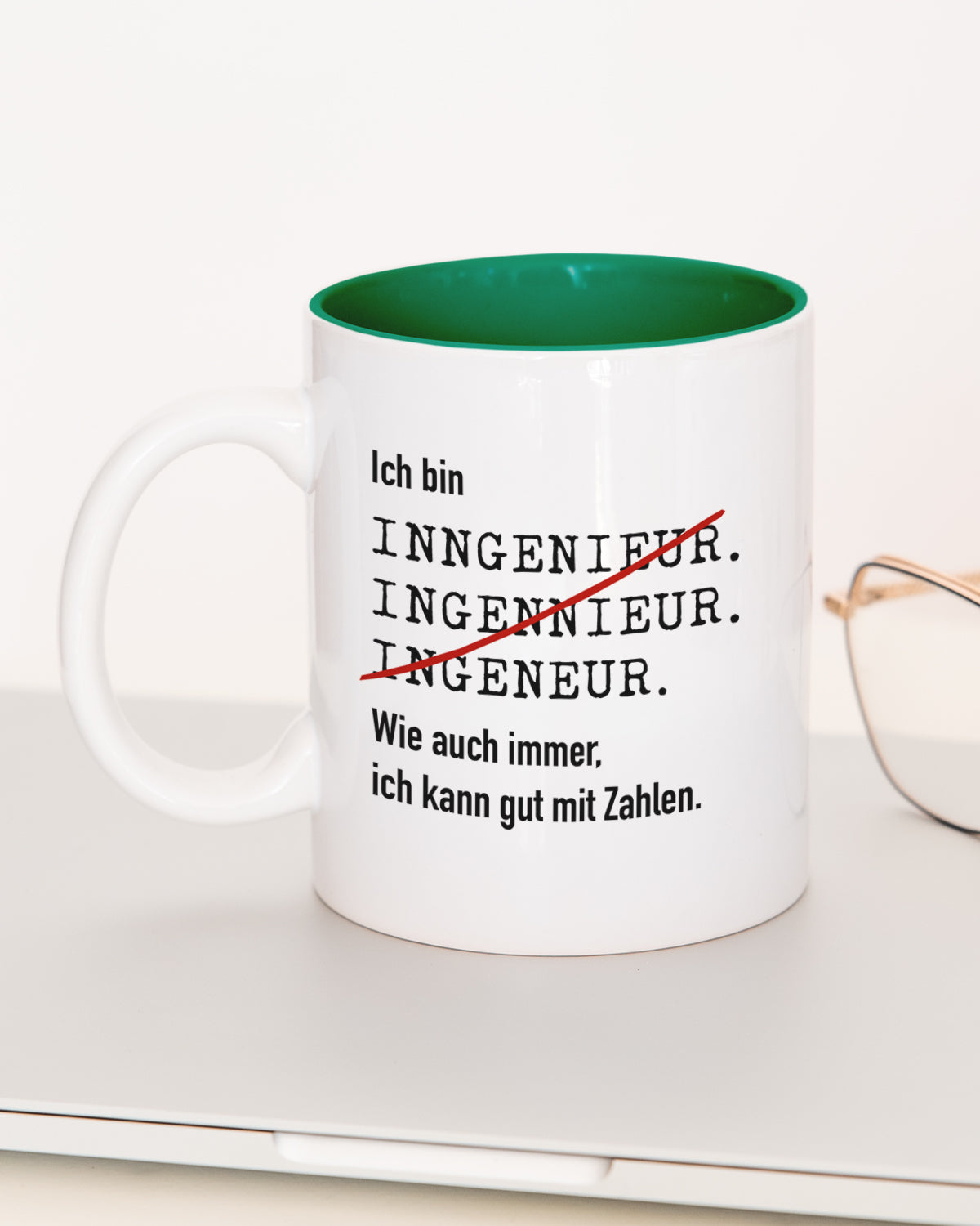 Ich bin Ingenieur/in - Tasse Ingenieur Dunkelgrün Tasse Lieblingskollegen®