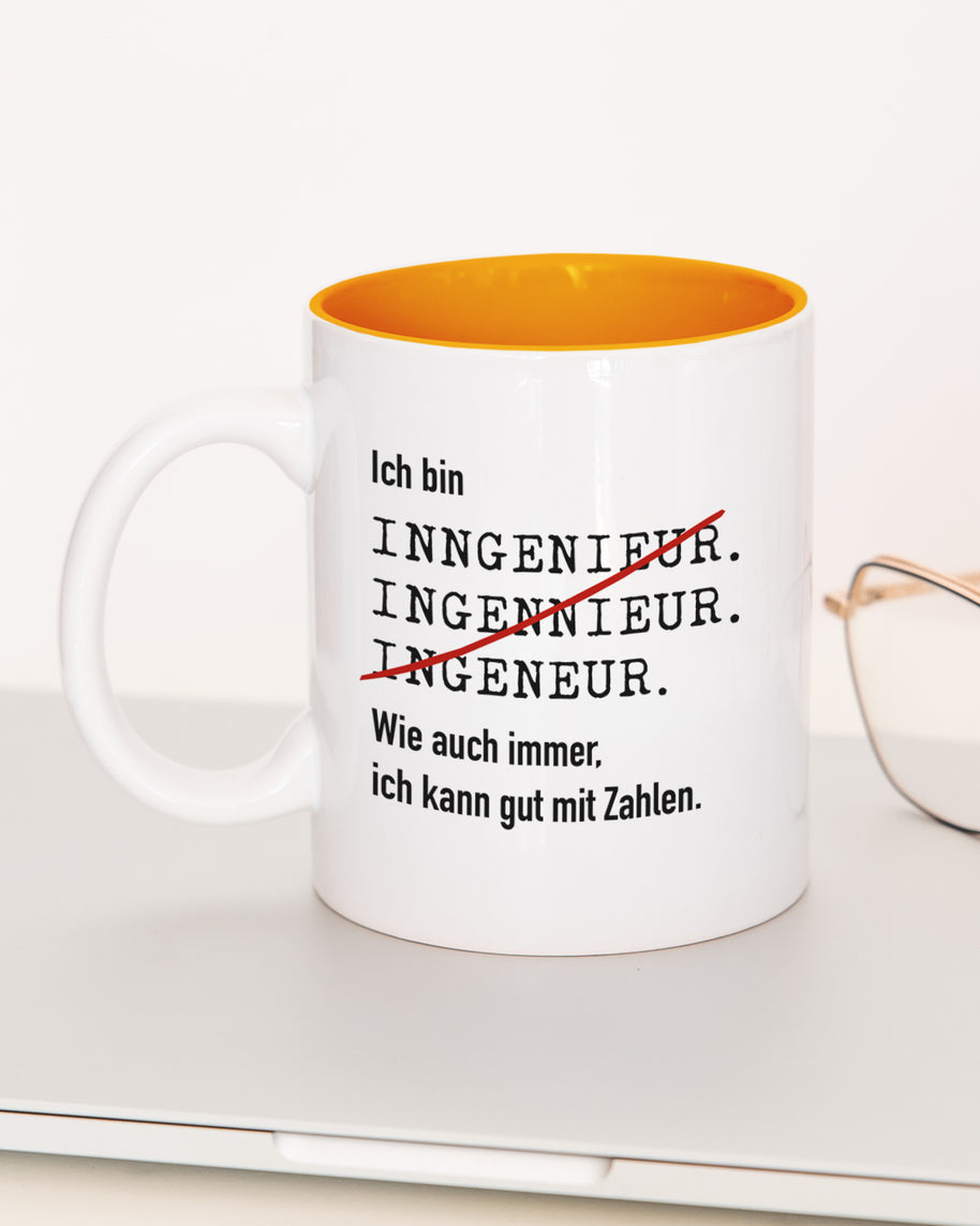 Ich bin Ingenieur/in - Tasse Ingenieur Orange Tasse Lieblingskollegen®