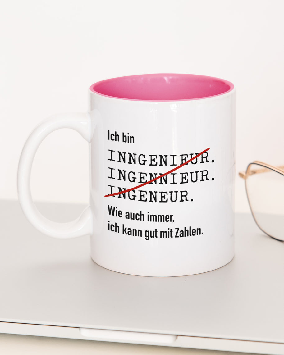 Ich bin Ingenieur/in - Tasse Ingenieur Pink Tasse Lieblingskollegen®