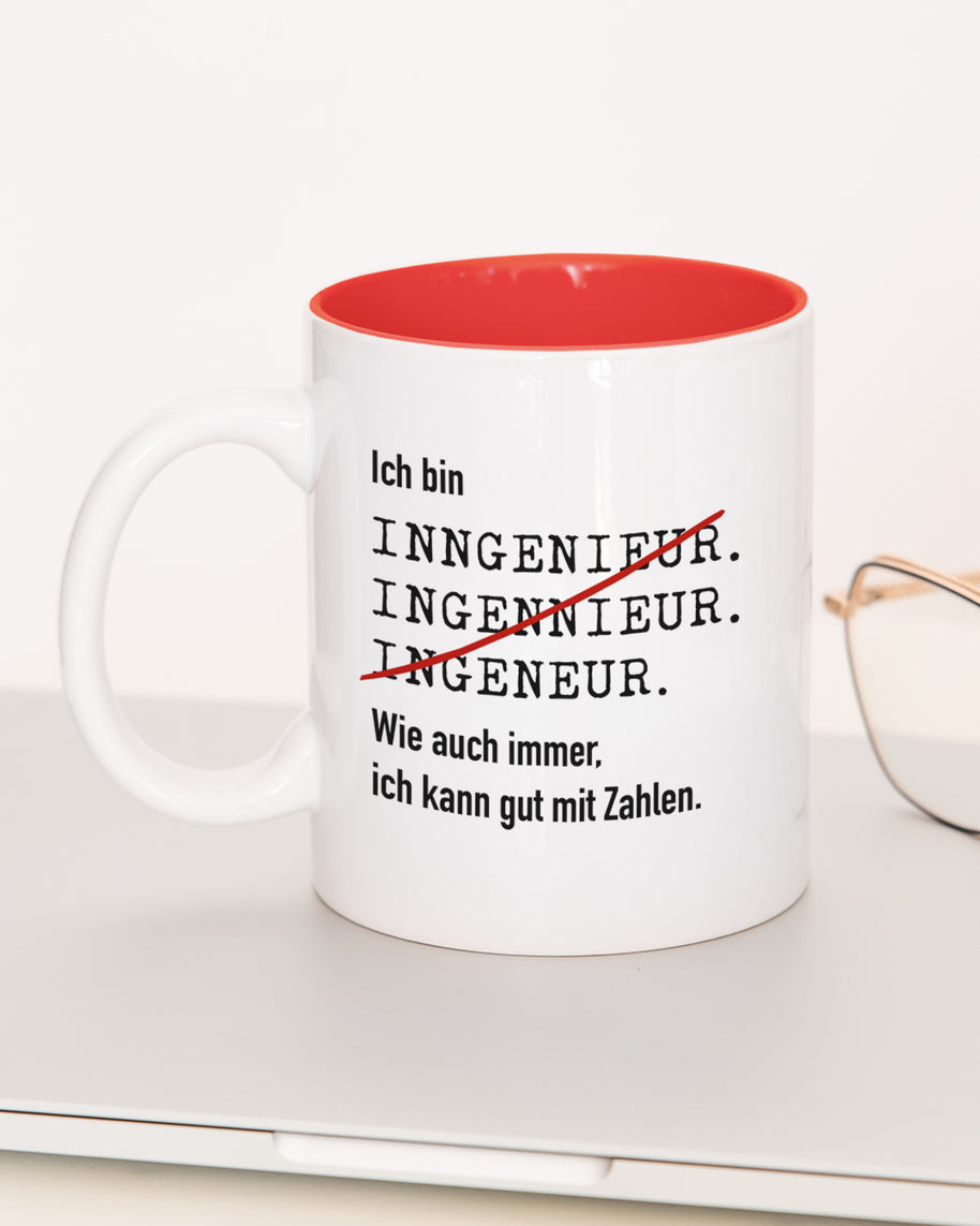 Ich bin Ingenieur/in - Tasse Ingenieur Rot Tasse Lieblingskollegen®
