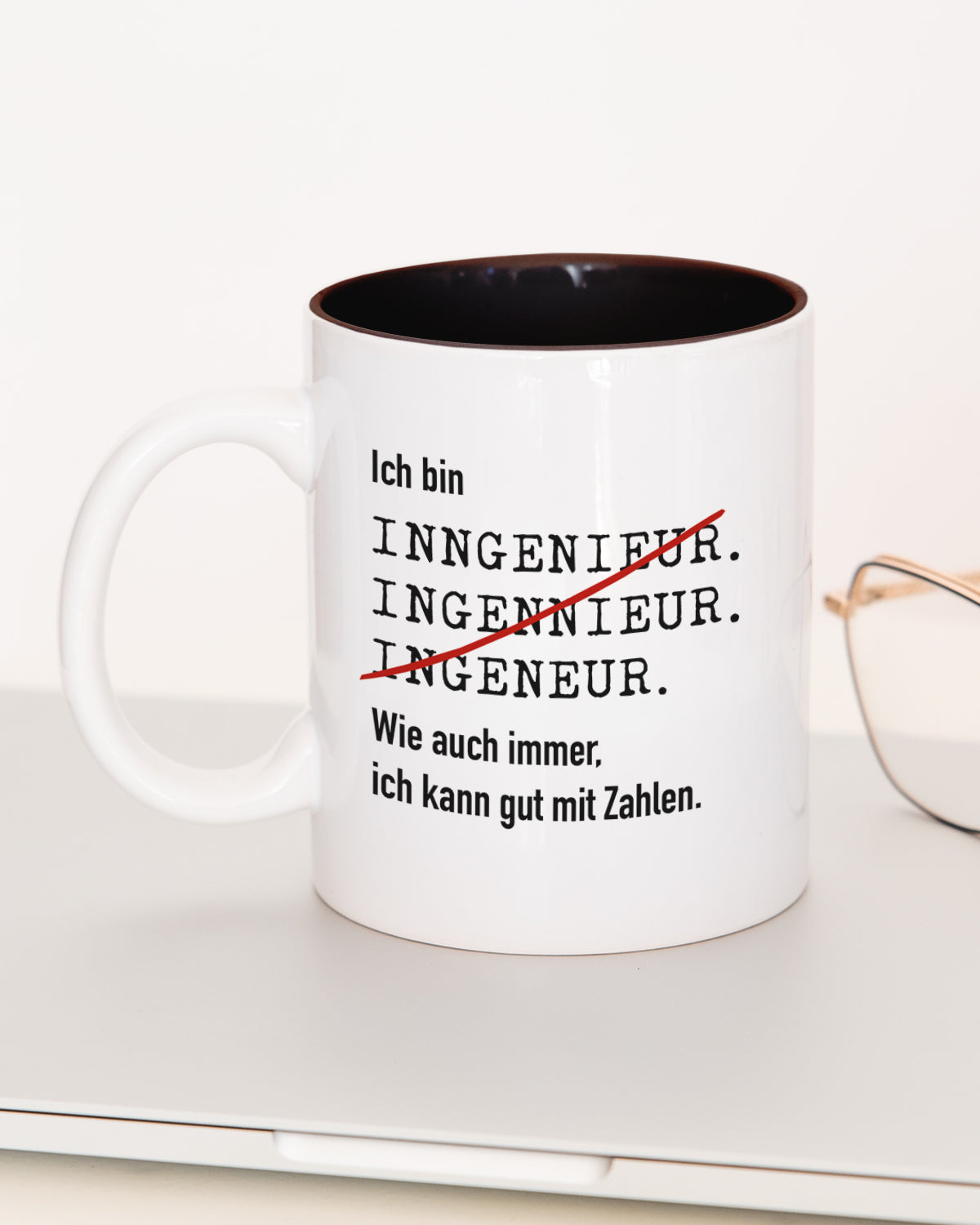 Ich bin Ingenieur/in - Tasse Ingenieur Schwarz Tasse Lieblingskollegen®