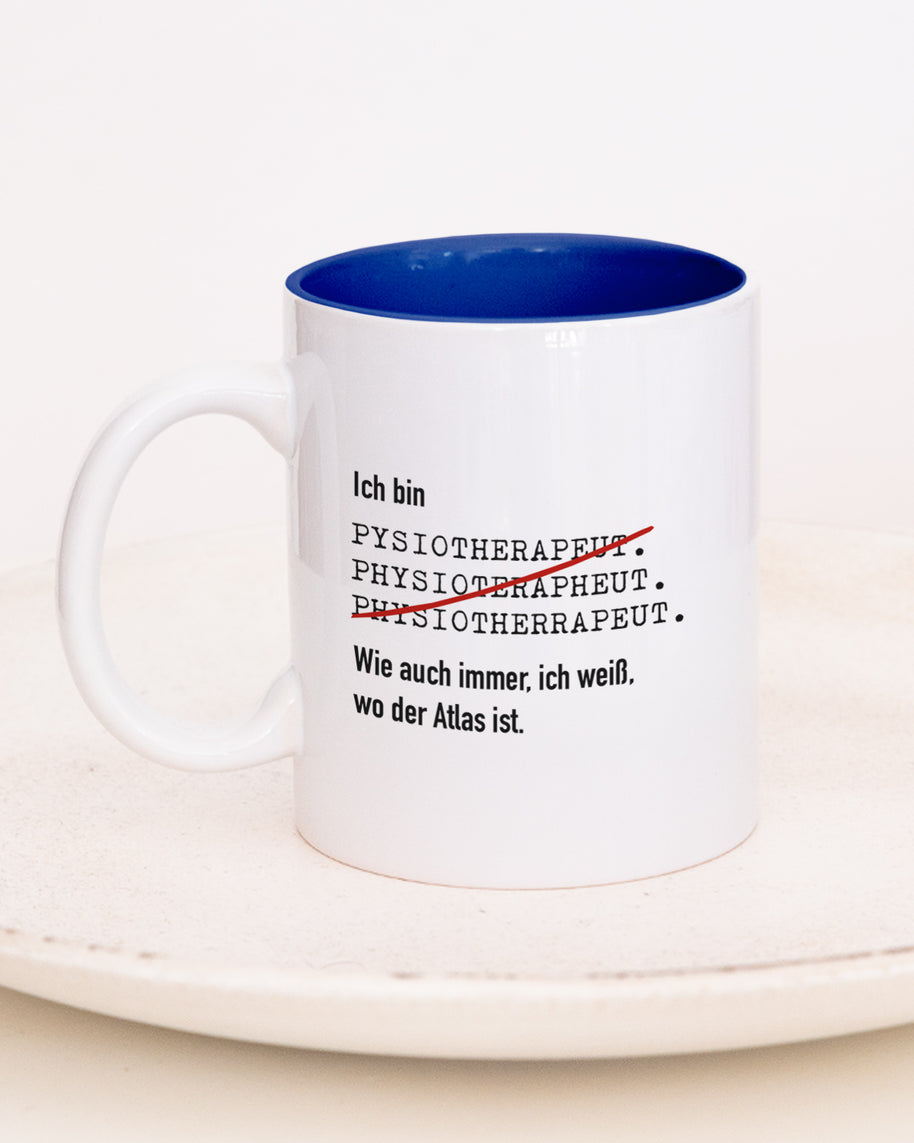 Ich bin Physiotherapeut/in - Tasse Physiotherapeut Dunkelblau Tasse Lieblingskollegen®
