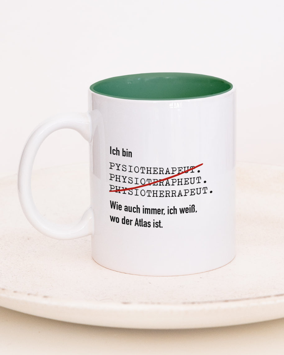 Ich bin Physiotherapeut/in - Tasse Physiotherapeut Dunkelgrün Tasse Lieblingskollegen®