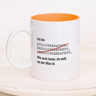 Ich bin Physiotherapeut/in - Tasse Physiotherapeut Orange Tasse Lieblingskollegen®