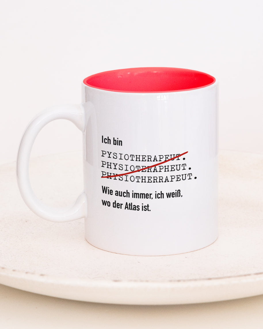 Ich bin Physiotherapeut/in - Tasse Physiotherapeut Rot Tasse Lieblingskollegen®