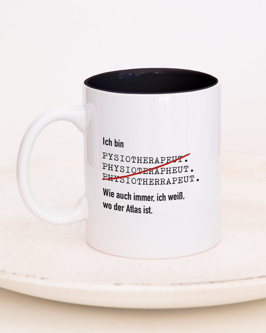 Ich bin Physiotherapeut/in - Tasse Physiotherapeut Schwarz Tasse Lieblingskollegen®