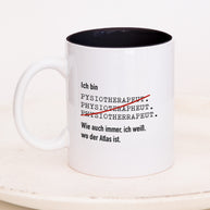 Ich bin Physiotherapeut/in - Tasse Physiotherapeut Schwarz Tasse Lieblingskollegen®